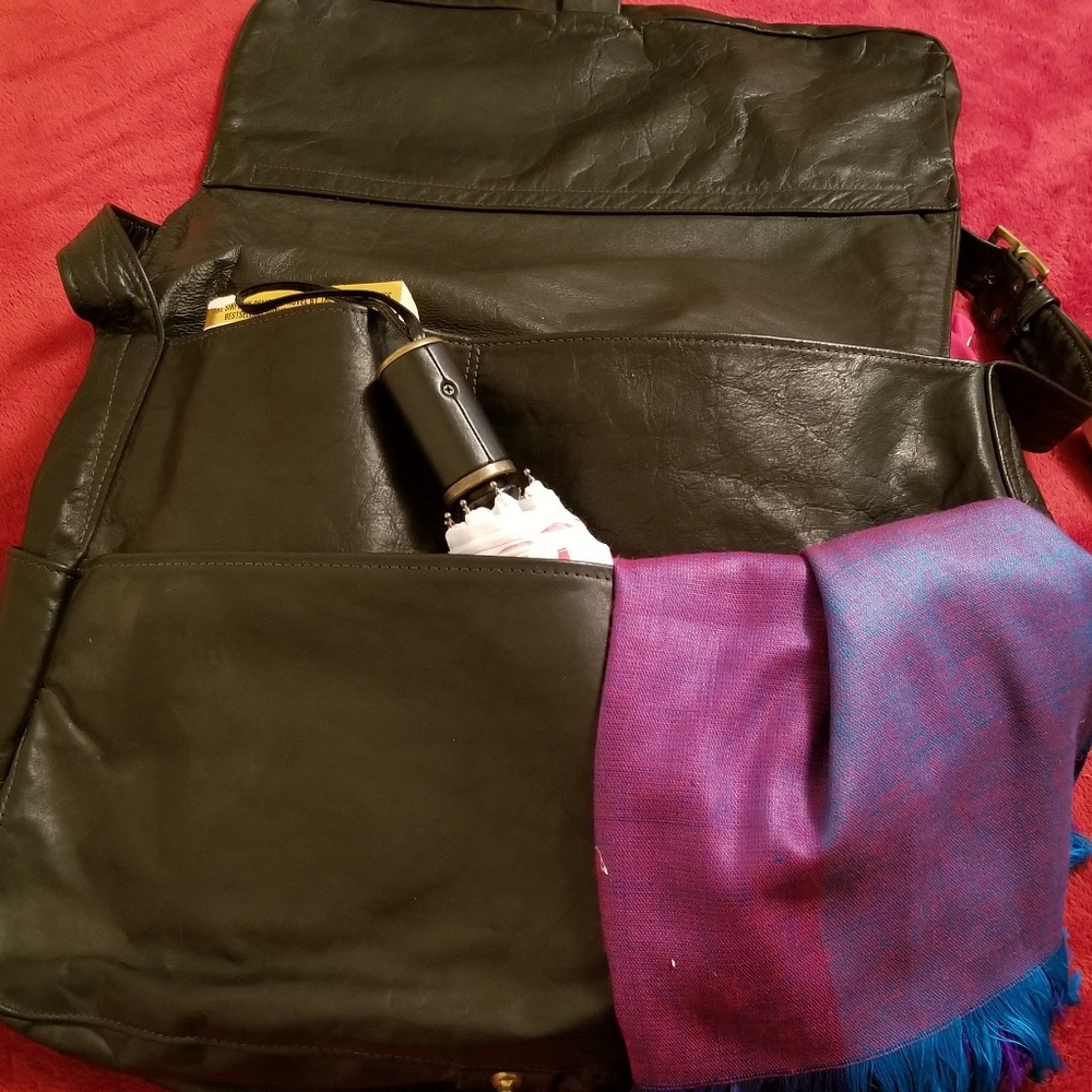 Handmade Black Leather Bag